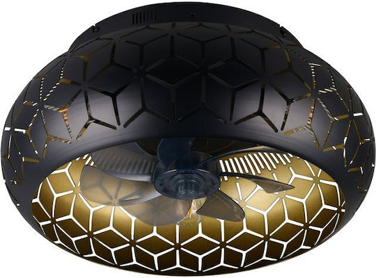 Trio Lighting Bidar Plafonieră 50cm Cu Lentile De Mărire Neagră