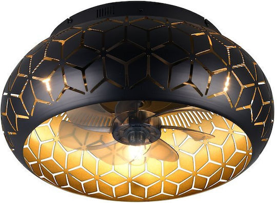 Trio Lighting Bidar Plafonieră 50cm Cu Lentile De Mărire Neagră