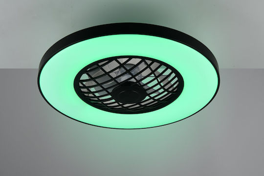 Trio Lighting Linköping Plafonieră 59cm cu Lentile de Mărire Neagră
