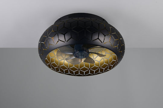 Trio Lighting Bidar Plafonieră 50cm Cu Lentile De Mărire Neagră