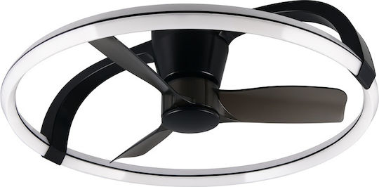 Trio Lighting Stockholm Deckenleuchte 73cm mit Leuchte Schwarz