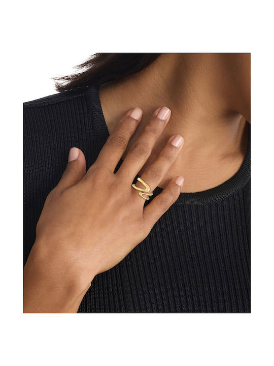 Calvin Klein Damen Ring aus Stahl Vergoldet