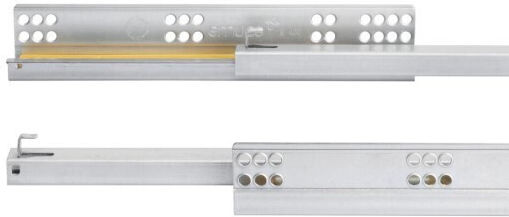 Hidden Drawer Guide Emuca Silver With Brakes 80% Opening 223-3019005#24