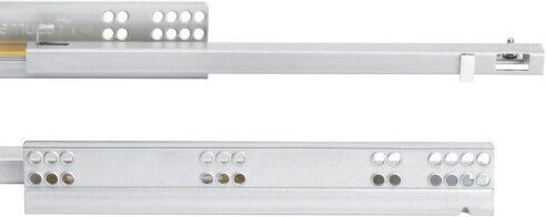 Hidden Drawer Guide Emuca Silver With Brakes 80% Opening 223-3019005#24