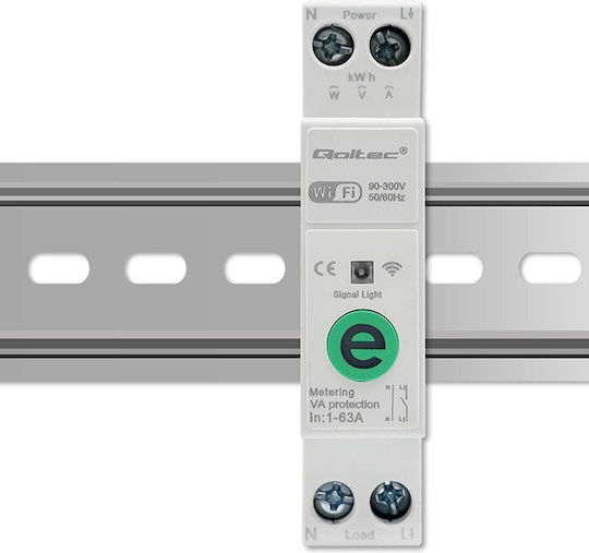 Qoltec Διακόπτης Ράγας WiFi 63A