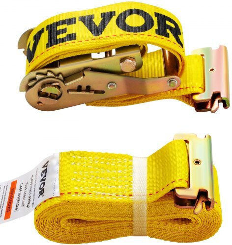 Vevor E-Track Ratchet Straps 18 Pieces 15 Feet Tie-Down Kit for Cargo Van Truck Trailer