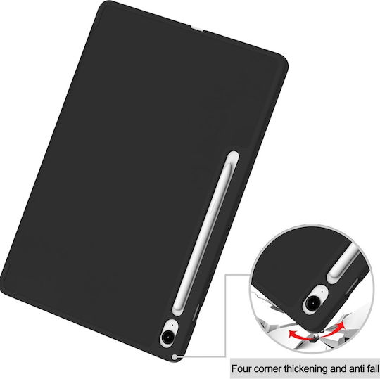 Husă Tabletă Samsung Galaxy Tab S10 FE Plus Suport Stilou Funcție Sleep Wake Skdr Flex Trifold Negru Set Sticker