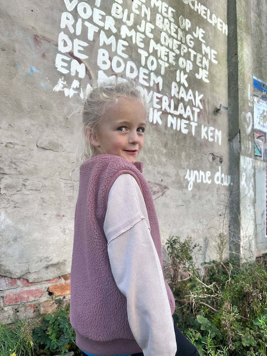Kinderstrickjacke Fleece Rose