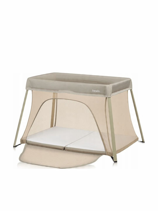 Lionelo Cradle-Park with Mattress and Wheels Beige