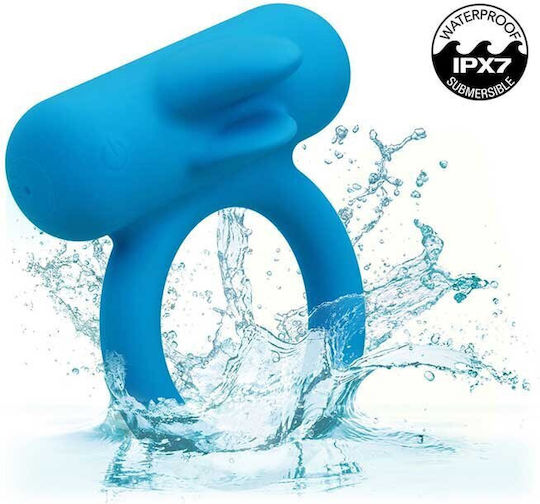 Inele Pentru Penis Reîncărcabile Din Silicon Double Trouble Pentru Cupluri Albastru Calexotics
