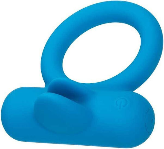Inele Pentru Penis Reîncărcabile Din Silicon Double Trouble Pentru Cupluri Albastru Calexotics