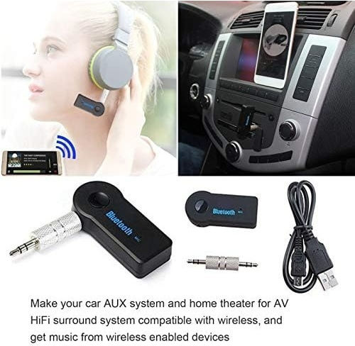 Mini Bluetooth-Empfänger Kompatibel Mit Iphone Android Schlafmodus 3,5 Mm Stereo-Klinke Freisprechfunktion Schwarz