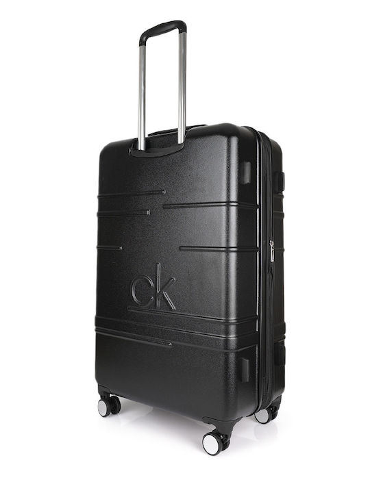 Calvin Klein New Light Large Hard Black Suitcase With 4 Wheels