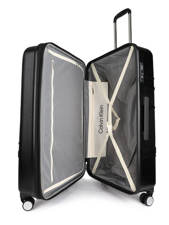 Calvin Klein New Light Large Hard Black Suitcase With 4 Wheels