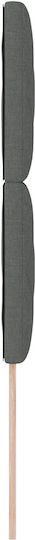 vidaXL Табла за легло Текстил Dark Gray 90см