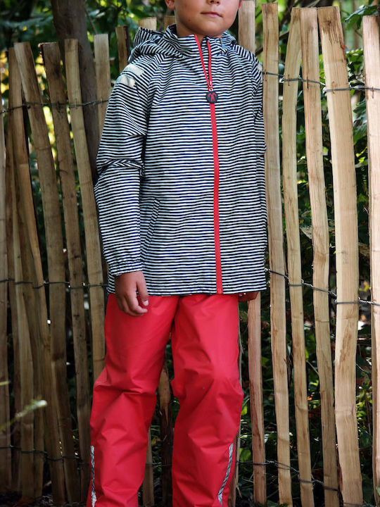 Wasserdicht Kinder Freizeitjacke Winddicht mit Futter & Kapuze Gray