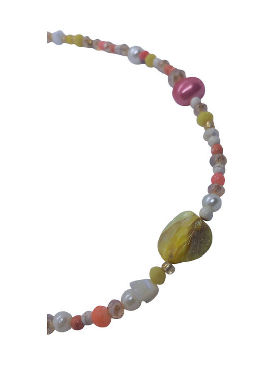 Handmade Necklace "boho Soul" Chalcedony Crystal Beads & Shell – Starkids Mall Jlr118