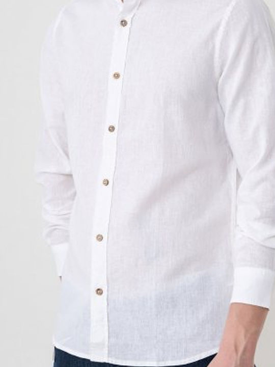 Μακρυμάνικo Λινό Πουκάμισο White CE1257H