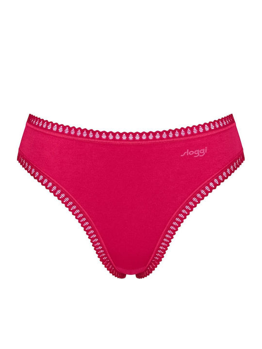 Βαμβακερά Women's Slip 3Pack Fuchsia, Red, Print