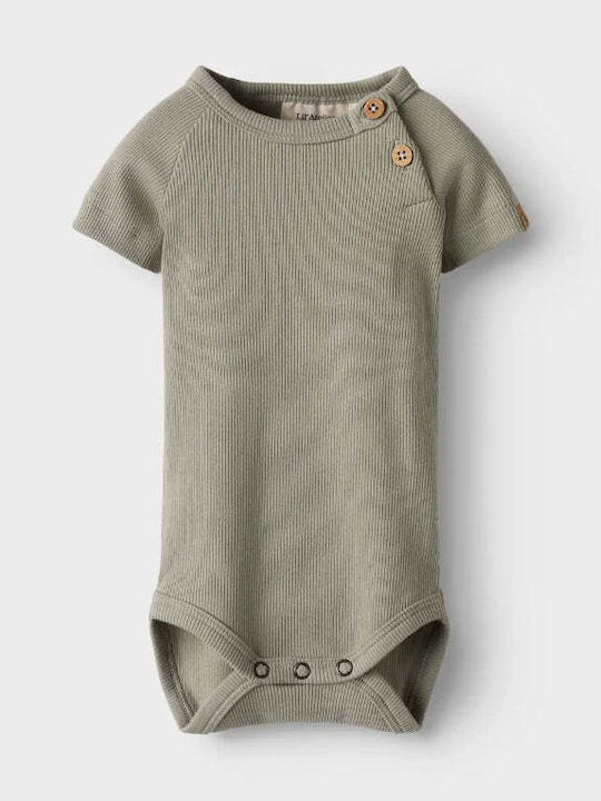 Lil' Atelier Baby Bodysuit Short-Sleeved Seagrass