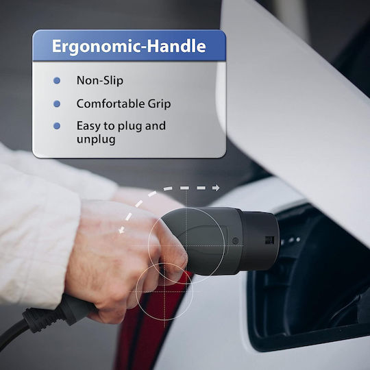 Cablu Încărcare Vehicule Electrice BEV PHEV Tip 2 32A 22 kW Trei Faze 5 m IP54 Geantă Depozitare Transport