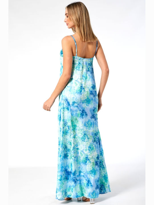 Summer Maxi Satin Floral Dress