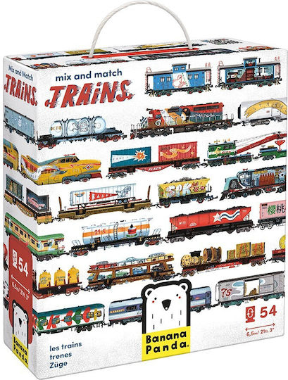 Kinderpuzzle Trains für 5+ Jahre+ Jahre 51pcs Banana Panda