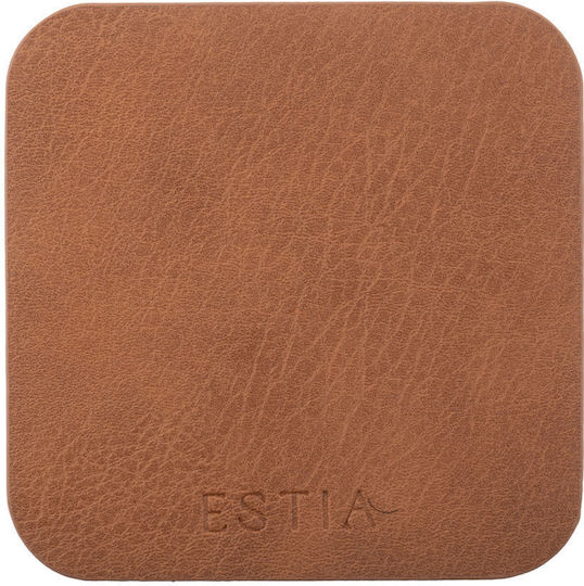 Estia Allure Σουβέρ Πλαστικό Καφέ 10x10cm 4τμχ