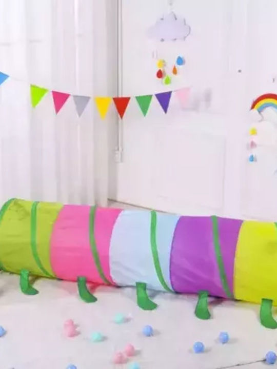 Foldable Children's Tunnel Total Length 165cm Multicolored Caterpillar Kruzzel 23926