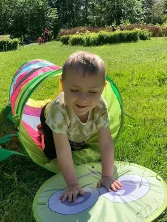 Foldable Children's Tunnel Total Length 165cm Multicolored Caterpillar Kruzzel 23926