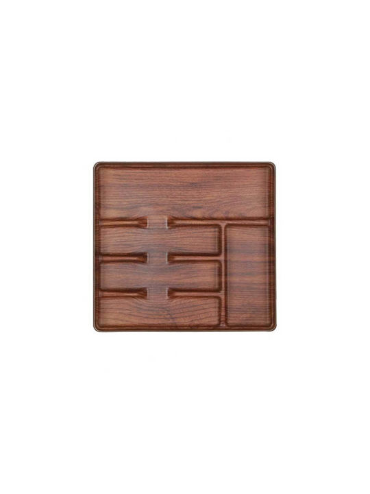 Dinox Κουταλοθήκη Συρταριού Evelin Πλαστική 34.5x32x4.5εκ. Καφέ