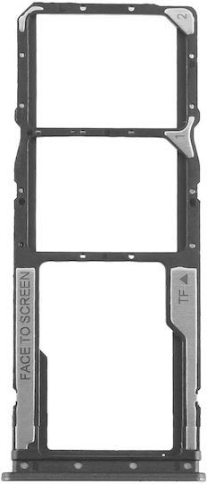 Clappio Sim-Kartenfach Xiaomi Redmi 12C Dual Nano Sim Micro-SD Schwarz