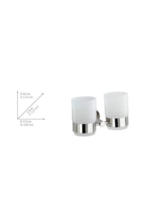 Wenko Wall-mounted Cup Holder Metallic Silver