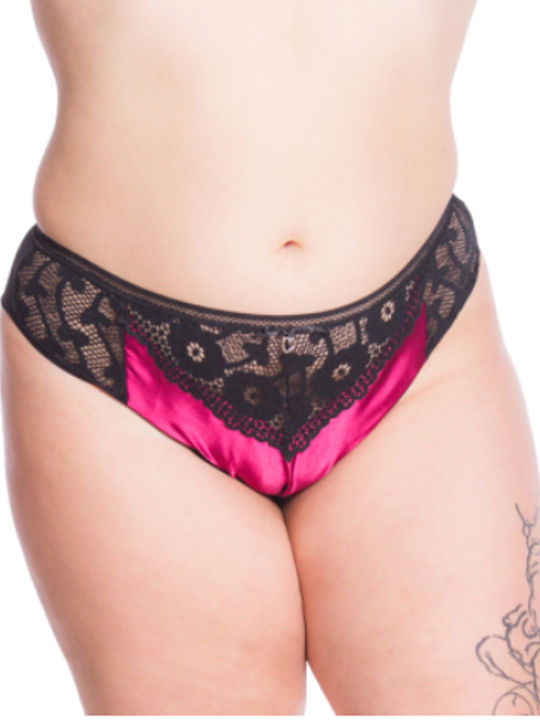 Damen Slip mit Spitze Black