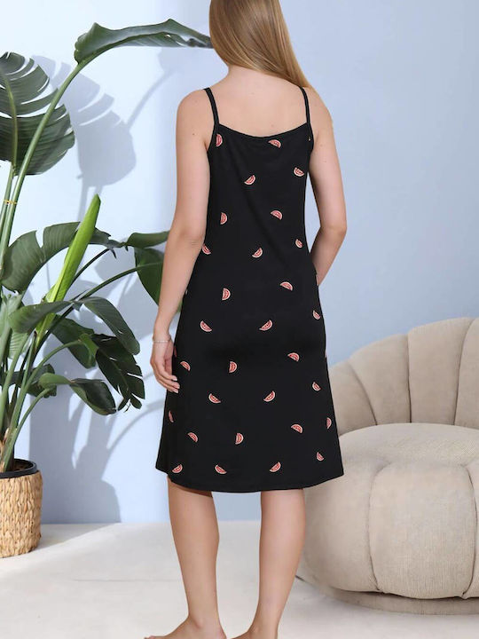 Boyraz Summer Women's Nightdress Black