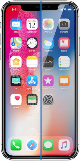 Akashi Pack 2 Films Iphone X Xs Shockproof Tempered Glass Transparent