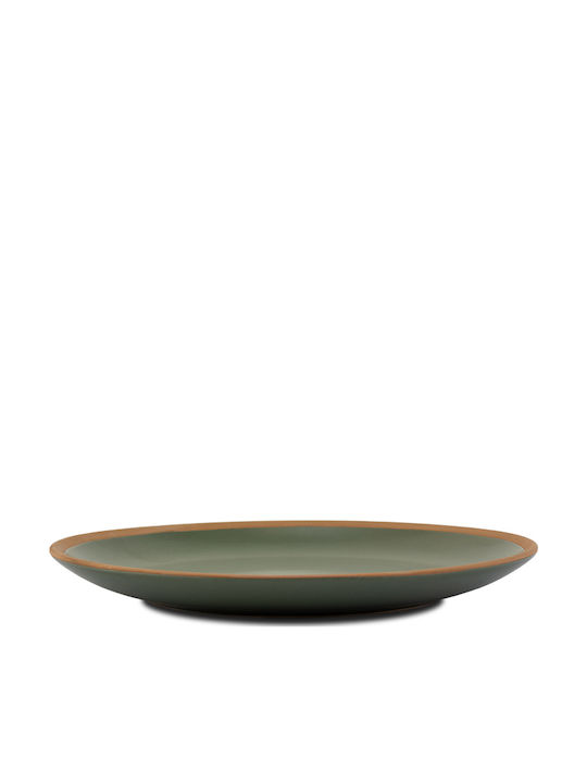 Nava Farfurie joasă Ceramică Verde cu Diametru 27cm