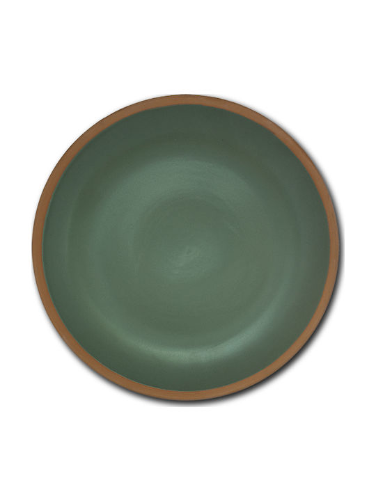 Nava Farfurie joasă Ceramică Verde cu Diametru 27cm
