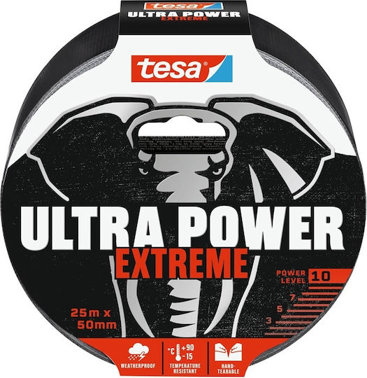 Tesa Ultra Power Autocolantă Banda de reparații Neagră 50mmx25m 1buc