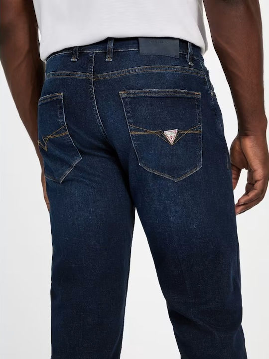 Angels Men's Elastic Jeans Pants With Slim Fit Navy Blue
