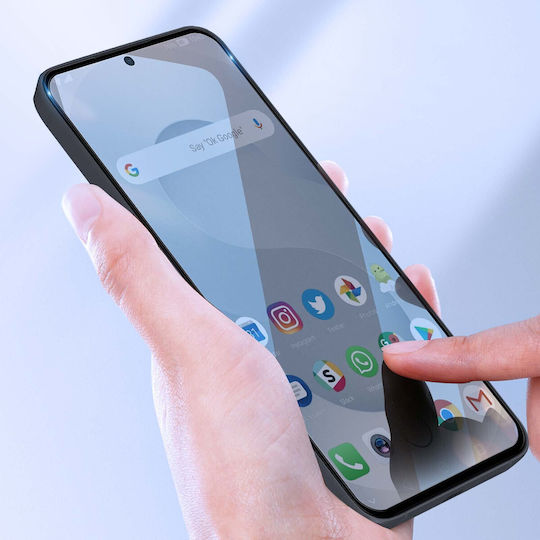 Akashi Закалено Стъкло Galaxy S25 Plus Твърдост 9h Антинадраскване Пълно Покритие Черно