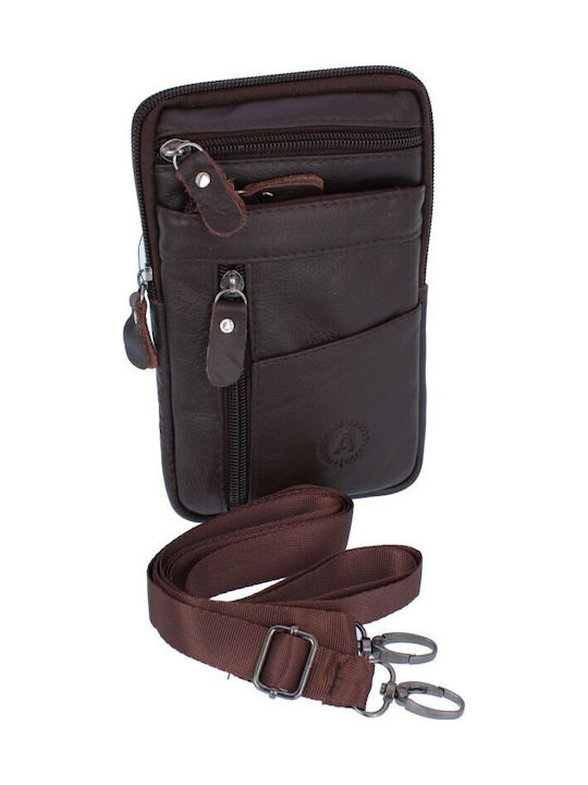 Leder Herren Schulter / Crossbody Braun Tasche