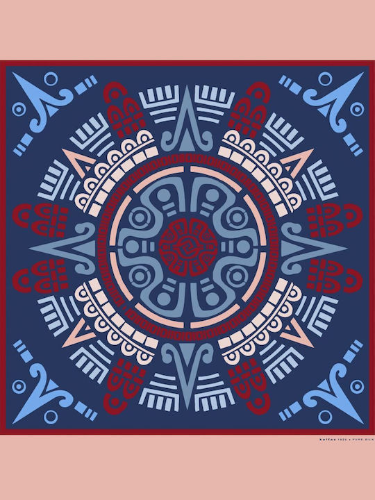 Kalfas Luxury Silk Γυναικείο Μεταξωτό Φουλάρι Πολύχρωμο