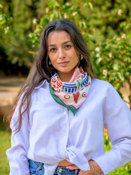 Kalfas Luxury Silk Women's Silk Scarf Multicolour