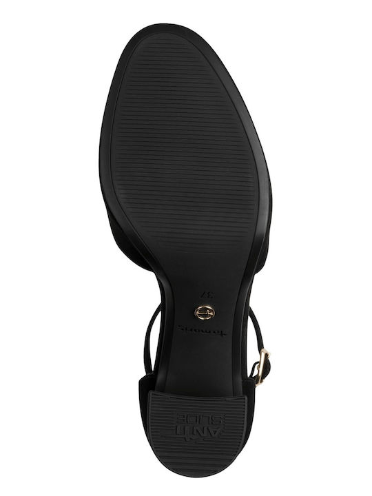 Pumps mit Riemchen & hoher Absatz Schwarz