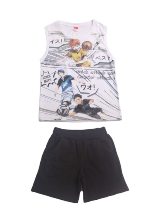 Kids' Set with Shorts Summer 2pcs White
