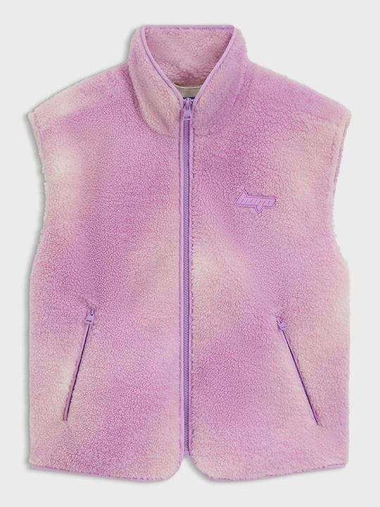 Γυναικείο Αμάνικο Μπουφάν για Χειμώνα Pink