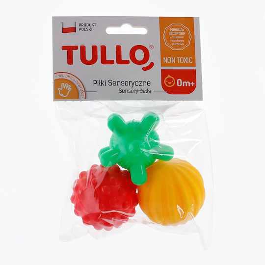 Set mit 3 sensorischen Bällen Tüll 0+ Monate 6 6,5 7,5 cm Multicolor