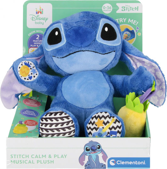 Clementoni Baby Activity Toy Stitch Fabric with Music for 6+ Months