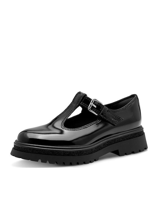 Patent Leather Women's Loafers in Black Color